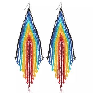 🌈2/$30 New Free People Beaded Rainbow Earrings